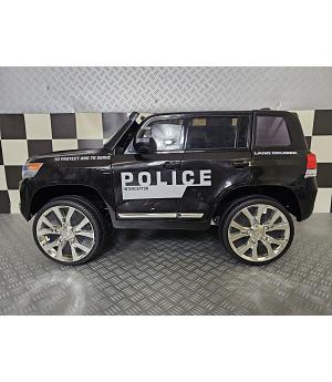 COCHE POLICIA 24V NIÑOS, TOYOTA LAND CRUISER, NEGRO, RC, 1 PLAZA AMPLIA    INDA536-c4k2022